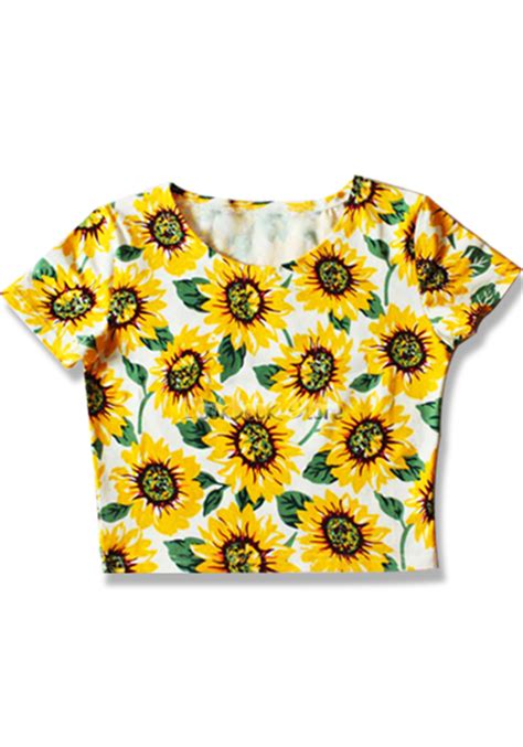 Sunflower Crop Top From Shopwildcouture On Storenvy