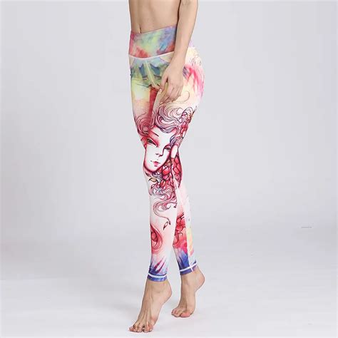 Fashion Gemini Style Printed Patterned Leggings Women Sexy Slim Workout