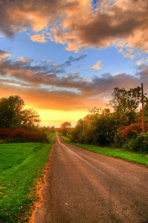 Country Road At Sunset Artofit