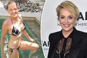 Sharon Stone Suffers Nip Slip As She Flaunts Enviable Figure In Tiny Patterned Bikini