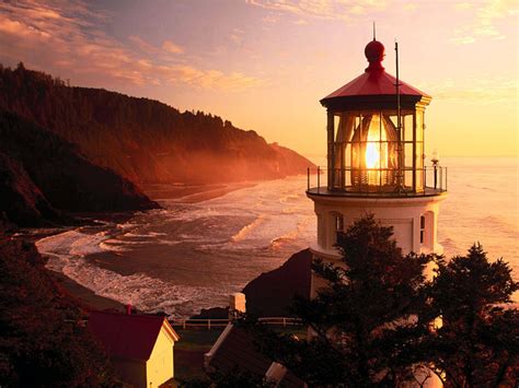 Download Heceta Head Lighthouse At Sunset Oregon By Gregoryp76
