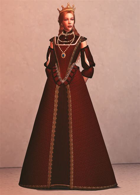 Sims Medieval Medieval Clothes Royal Outfits Royal Dresses Sims 4