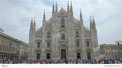 Milan Cathedral Piazza Del Duomo Italy 4k Uhd Stock Video Footage