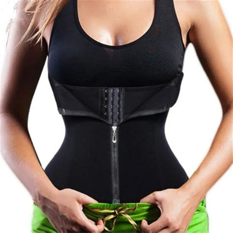 Double Control Waist Trainer Corset Body Shaper Tummy Fat Burning For