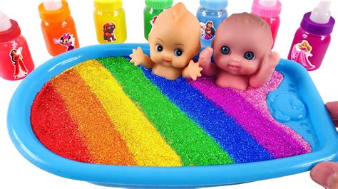 Satisfying Video L How To Make Rainbow Bathtub With Mixing Slime From