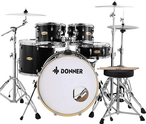 Buy Donner Drum Set Adult With Practice Mute Pad5 Piece 22 Inch Full