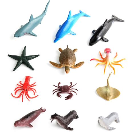 Simulation Marine Animal Models Small Sets Of Marine Organisms Shark