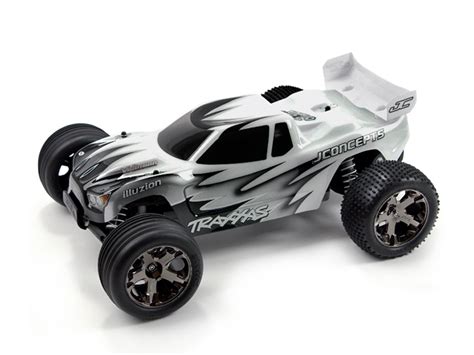 This is the traxxas clear body for the rustler vxl with decals. Illuzion - Rustler VXL - Hi-Speed body w/ wing | JConcepts