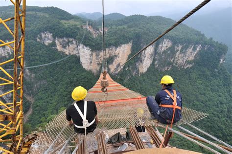 Zhangjiajie glass bridge (张家界玻璃桥), or glass bridge in zhangjiajie, is the world highest and longest glass bridge with the full length of 430 m and a respectively height of about 400 m above the valley bottom. China Is Building Yet ANOTHER Glass Bridge And It Will Be ...