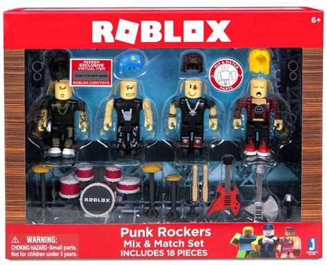 Roblox Mix Match Punk Rockers Figure 4 Pack Set Jazwares Toywiz