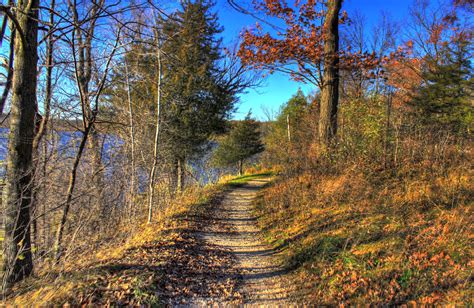 Fall Hiking Trail At Kettle Moraine North Wisconsin Image Free Stock