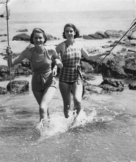 women circa 1935 swimsuit styles has come and go but these women show looking hot in swimwear