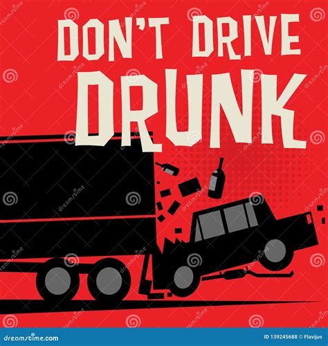 stop drunk driving accidents poster vector illustration 139245690