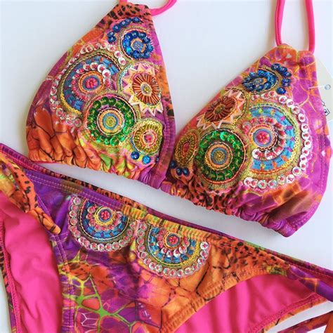 new colombian swimwear bikini set size m bathing suit embroidered swimsuit handmade bikini