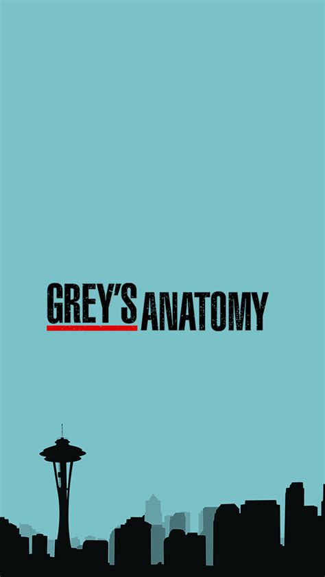 Greys Anatomy Poster With The Space Needle In The Middle And An