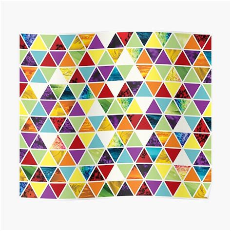 Rainbow Triangles Poster By Phoenixlite Redbubble