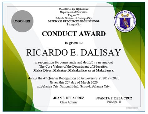 If you select the option to edit each. AWARD CERTIFICATES (Modern Abstract Design) - DepEd K-12