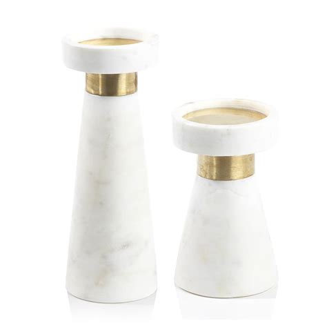 Marmo Marble Candleholders By Zodax Seven Colonial