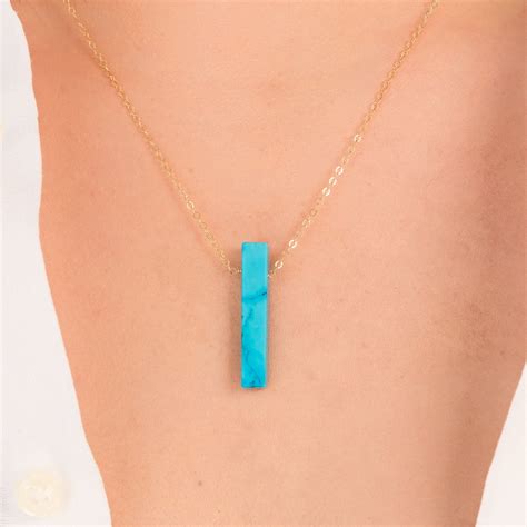 Turquoise Pendant Turquoise Necklace Gift For Mom Etsy