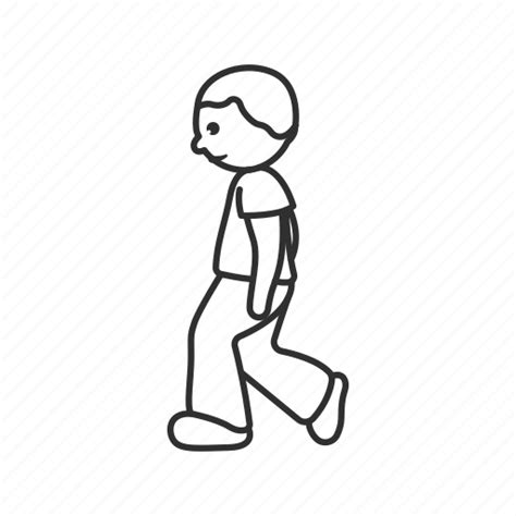 Boy Crossing The Road Emoji Man Pedestrian Walk Walking Icon