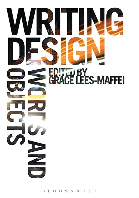 Writing Design Words And Objects Grace Lees Maffei Berg Publishers