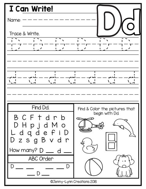 Preschool Letter Dd Worksheets Kidsworksheetfun