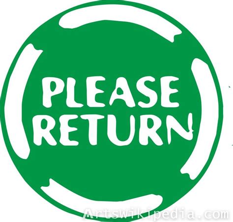 Please Return Sign