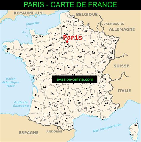 Carte gratuite à imprimer, les 13 nouvelles régions de france, les départements et les préfectures. Paris sur la carte de France » Vacances - Arts- Guides Voyages