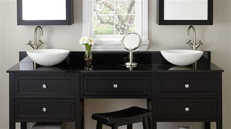 To top that off, the toilet and tub were biscuit color and not white. Black Wood Graining Marble Bathroom Countertop | Black ...
