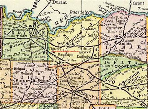 Fannin County Texas 1897 Map