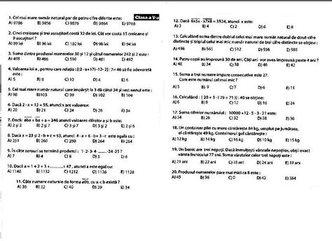 Fise De Lucru Matematica Clasa 5 Puteri