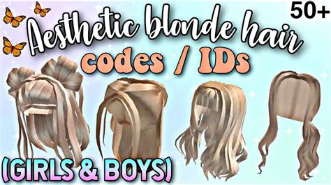 Roblox Hair Id Codes Blonde Bloxburg Blonde Aesthetic Hair Codes