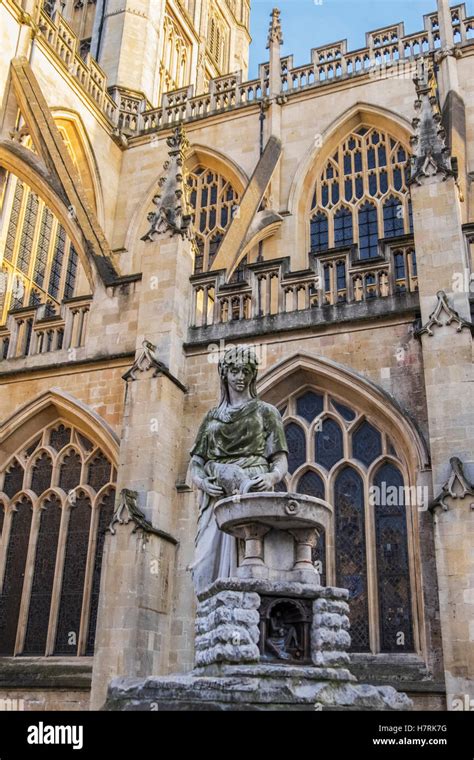 The Rebecca Fountain On The North Side Of Bath Abbey Bath Somerset