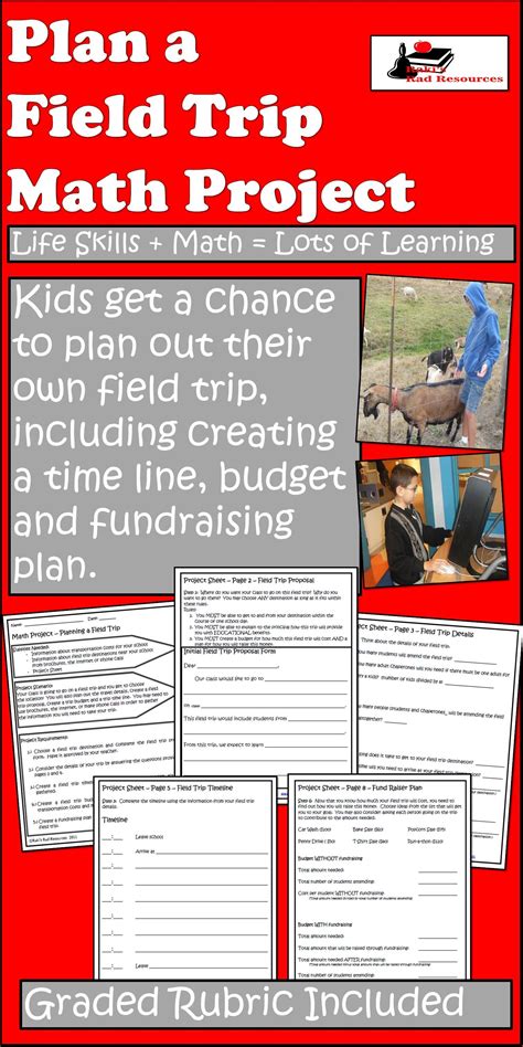 Planning A Field Trip Math Project Printable And Distance Learning