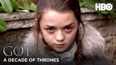 A Decade Of Game Of Thrones Maisie Williams On Arya Stark Hbo Youtube