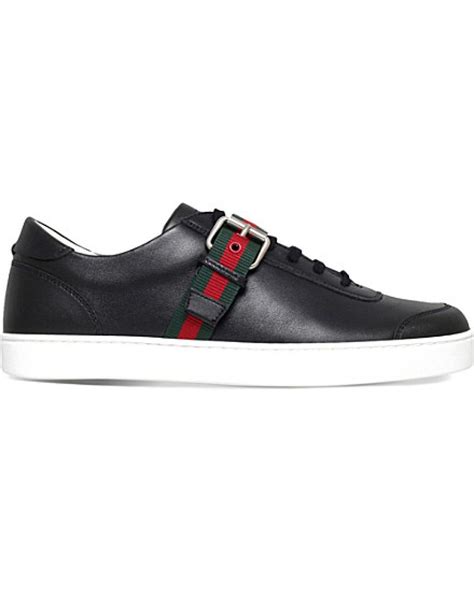 Gucci Black Saville Leather Trainers For Men Lyst Leather