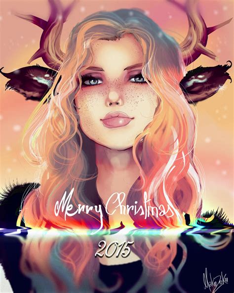 Deer Girl Merry Christmas 2015 By Makuzoku On Deviantart