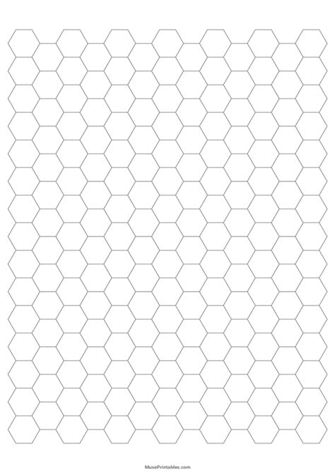 Printable 1 Cm Gray Hexagon Graph Paper For A4 Paper