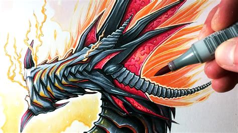 Lets Draw A Fire Dragon Fantasy Art Friday Youtube