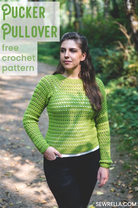 Easy Pullover Sweater Free Crochet Pattern Sewrella Crochet