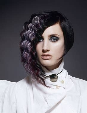 Crimping hair is a fast way to create gothic hairstyles. Romantic Goth Girl Hairstyles|