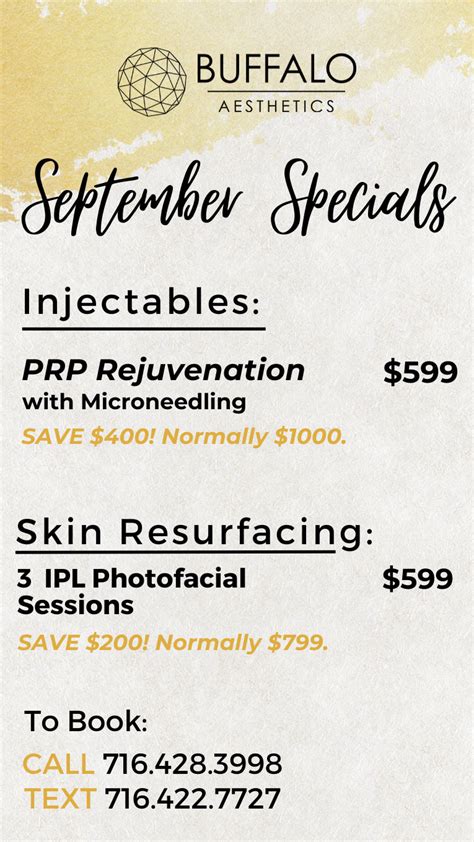 Specials In Buffalo Ny Buffalo Aesthetics