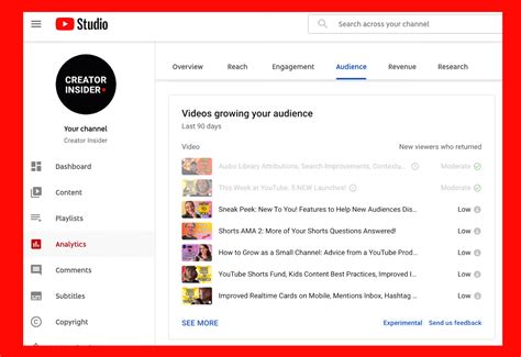 Youtube Studio Updated The Mobile App Adds Returning Audiences And New