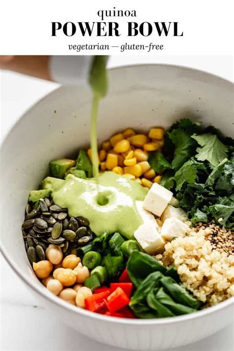 This Quinoa Power Bowl With Green Goddess Dressing Is Loaded With