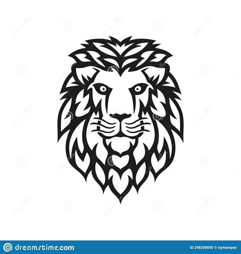 Lion Head Silhouette Clipart Stock Vector Illustration Of Wild