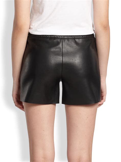 Lyst Bailey 44 Sudan Faux Leather Shorts In Black