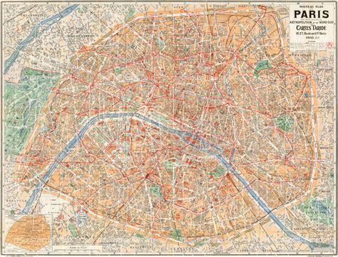 Old Paris City Map