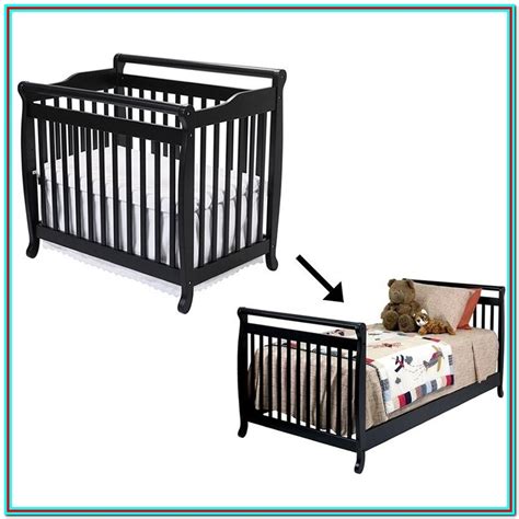 Mini Crib Turns Into Toddler Bed Bedroom Home Decorating Ideas