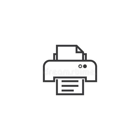 Printer Symbol Icon Pixel Perfect Outline Line Style Template Stock