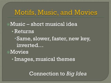 Ppt The Study Of Motifs Powerpoint Presentation Free Download Id